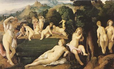 Palma Vecchio Diana discovers Callisto's Misdemeanour (mk08) Germany oil painting art